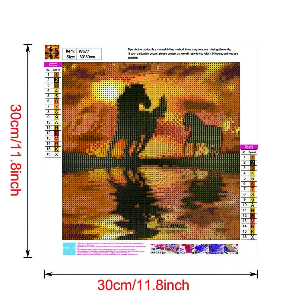 Diamond Painting - Full Round - Sunset Horse