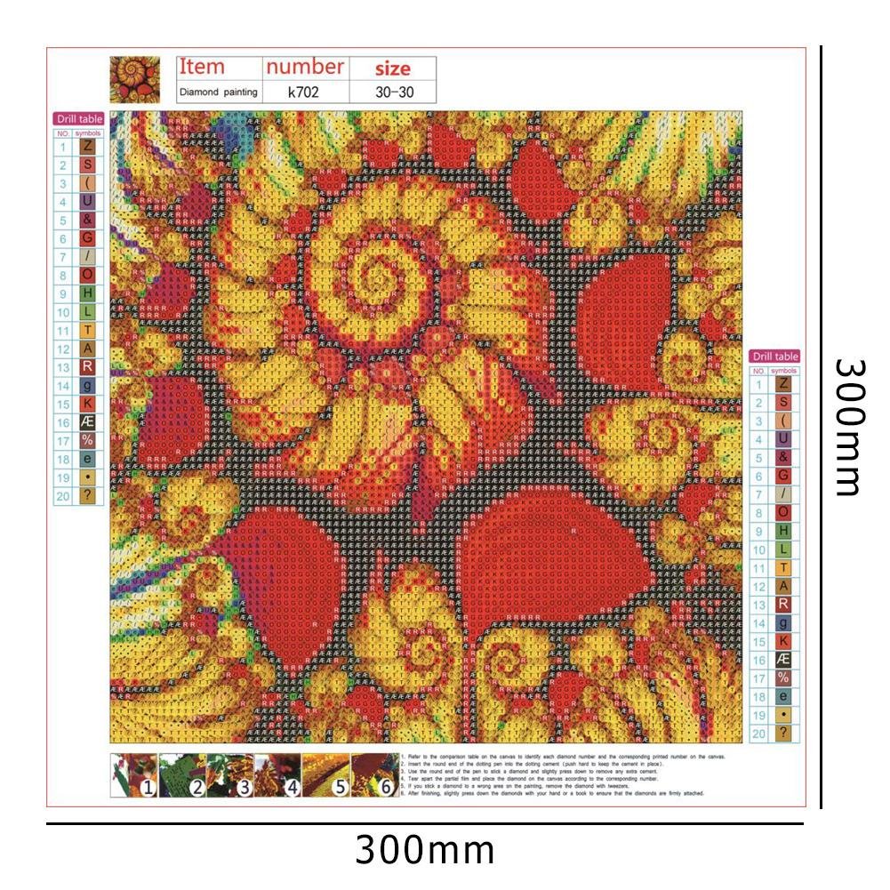 Diamond Painting - Full Round - Abstract Flower B