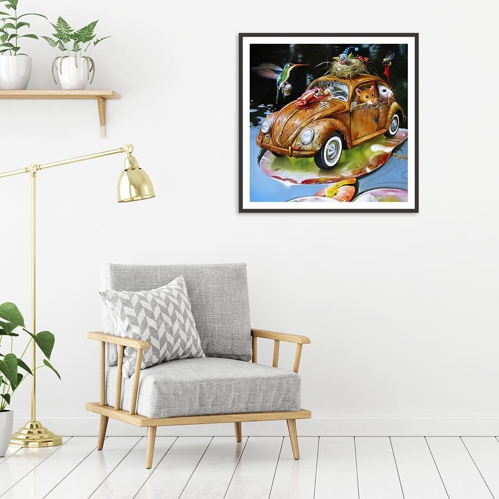 Pintura Diamante - Rodada Completa - Carro Cartoon A