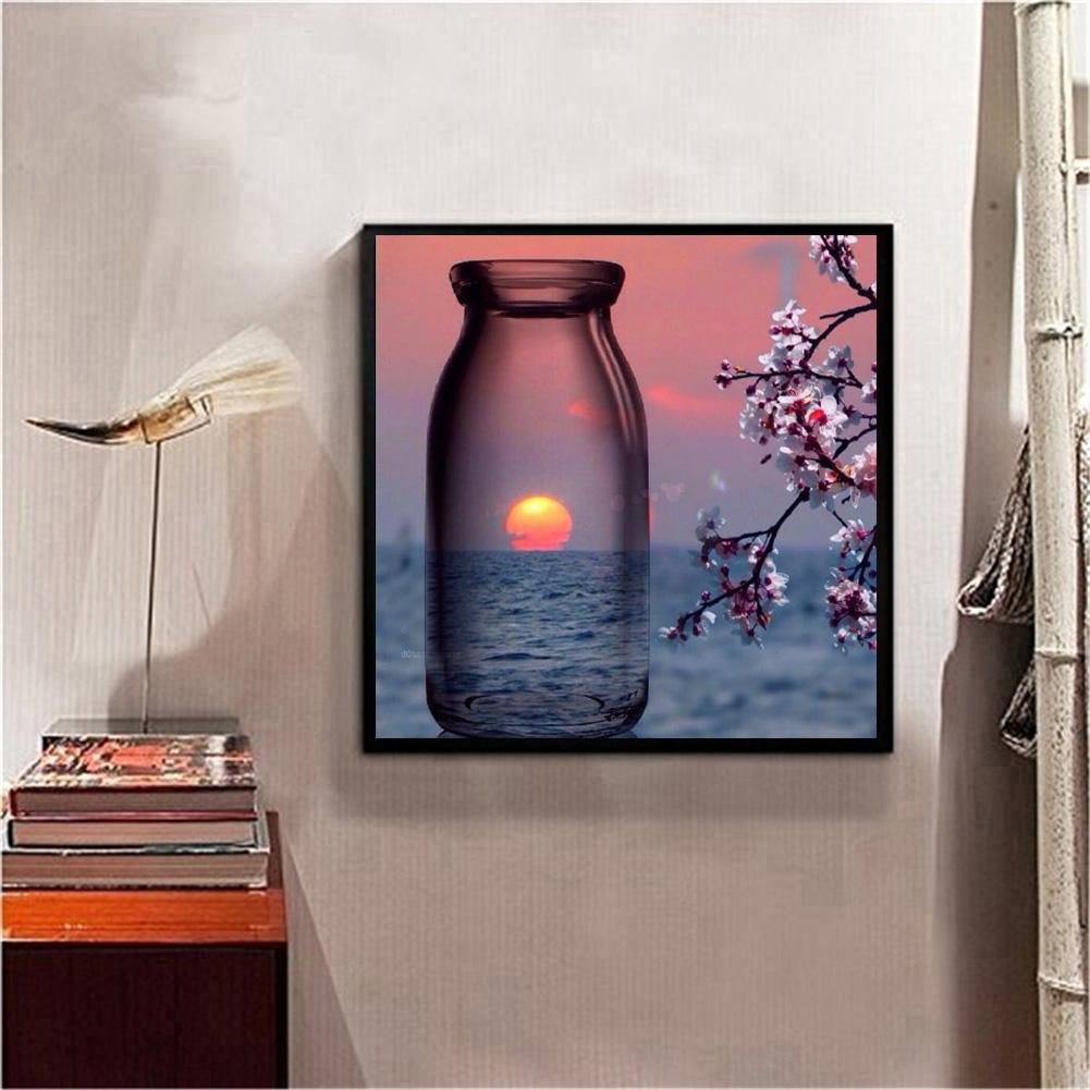 Diamond Painting - Full Round - Bottle Sun Flower