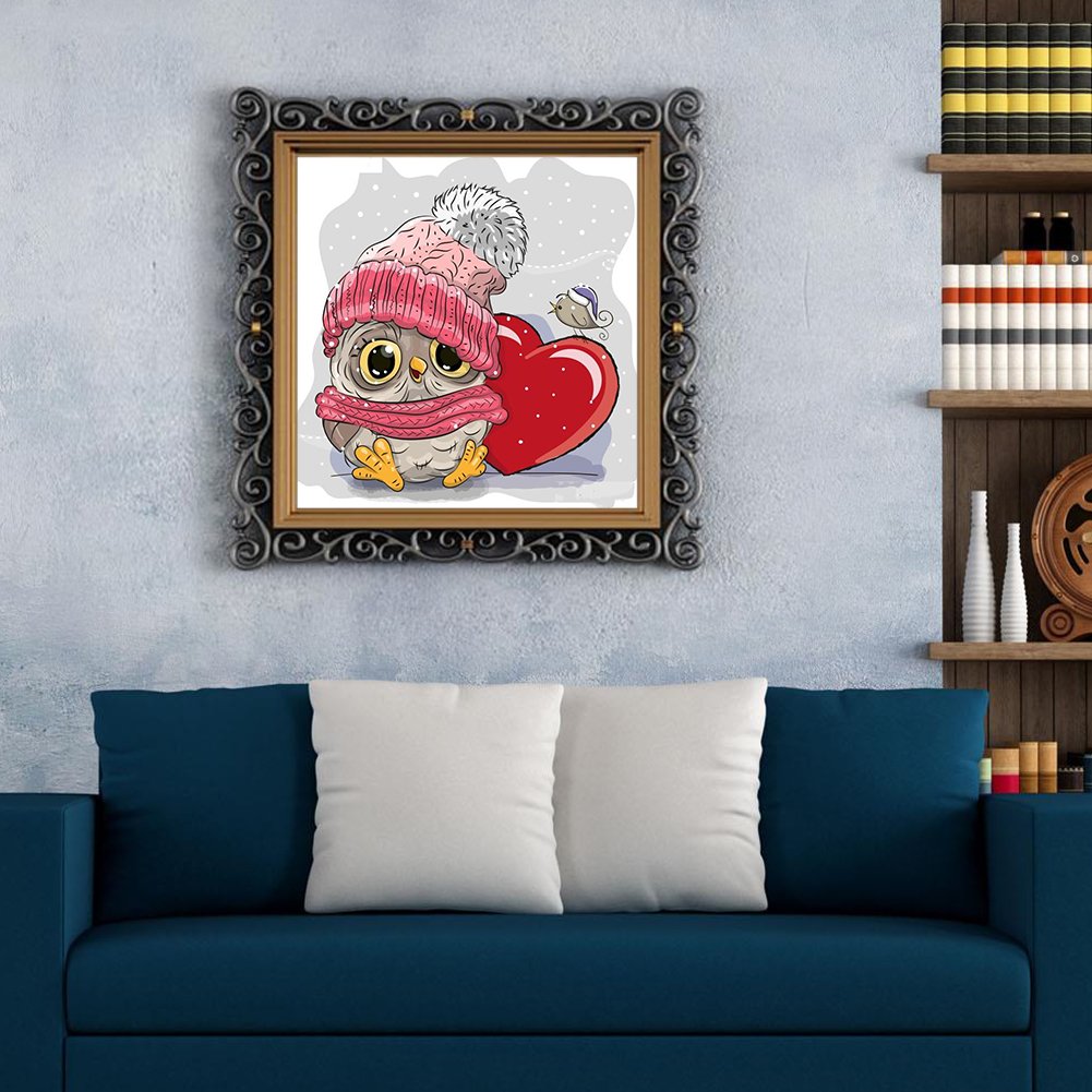 Diamond Painting - Full Round - Cute Owl A
