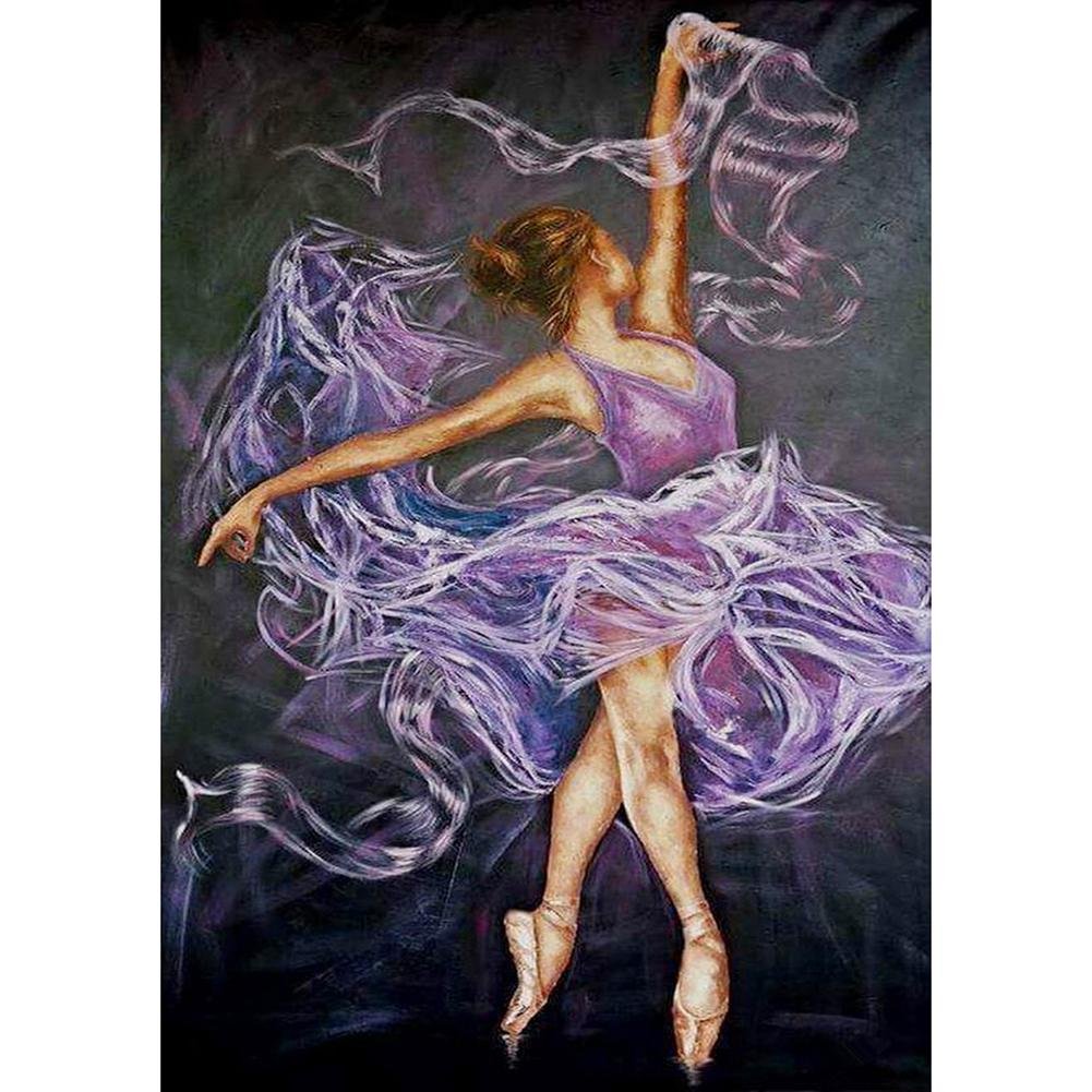 5D Diy Diamond Painting Kit Full Round Beads Ballet Girl