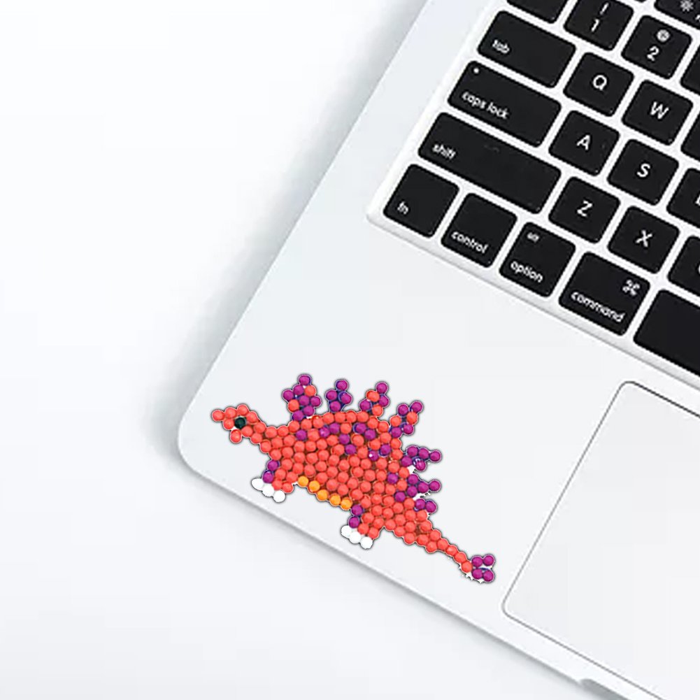 6pcs Dinosaur World Round Sticker Diamond Painting DIY Phone Decor Paster