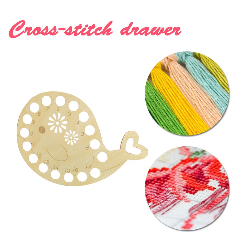 Hollow Thread Board Wooden Cross Stitch Tool - Hollow Whale