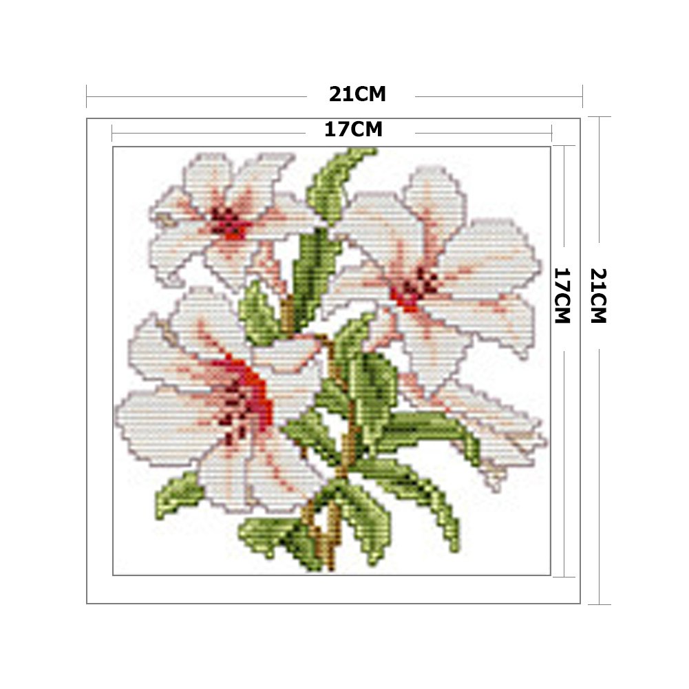 11ct Stamped Cross Stitch - Flower Of Happiness (21*21cm)