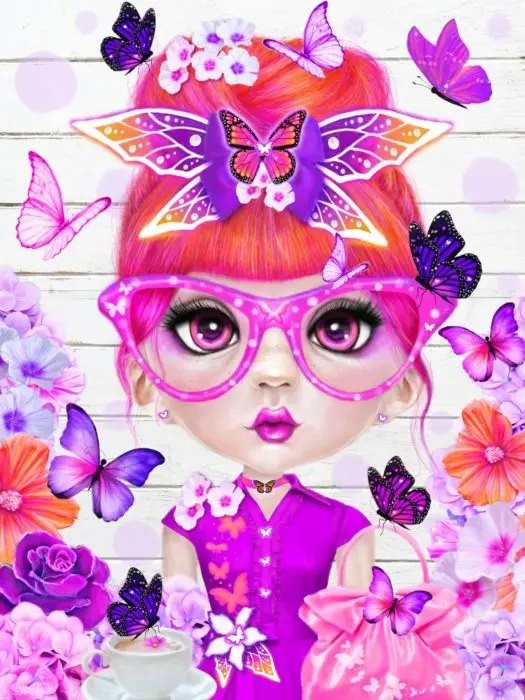 Girl Full Round Square Diamond Painting Kits