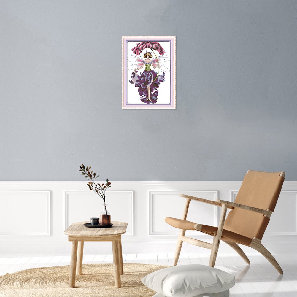 Ponto cruz estampado 14ct - Fairy Beauty (38*29cm)