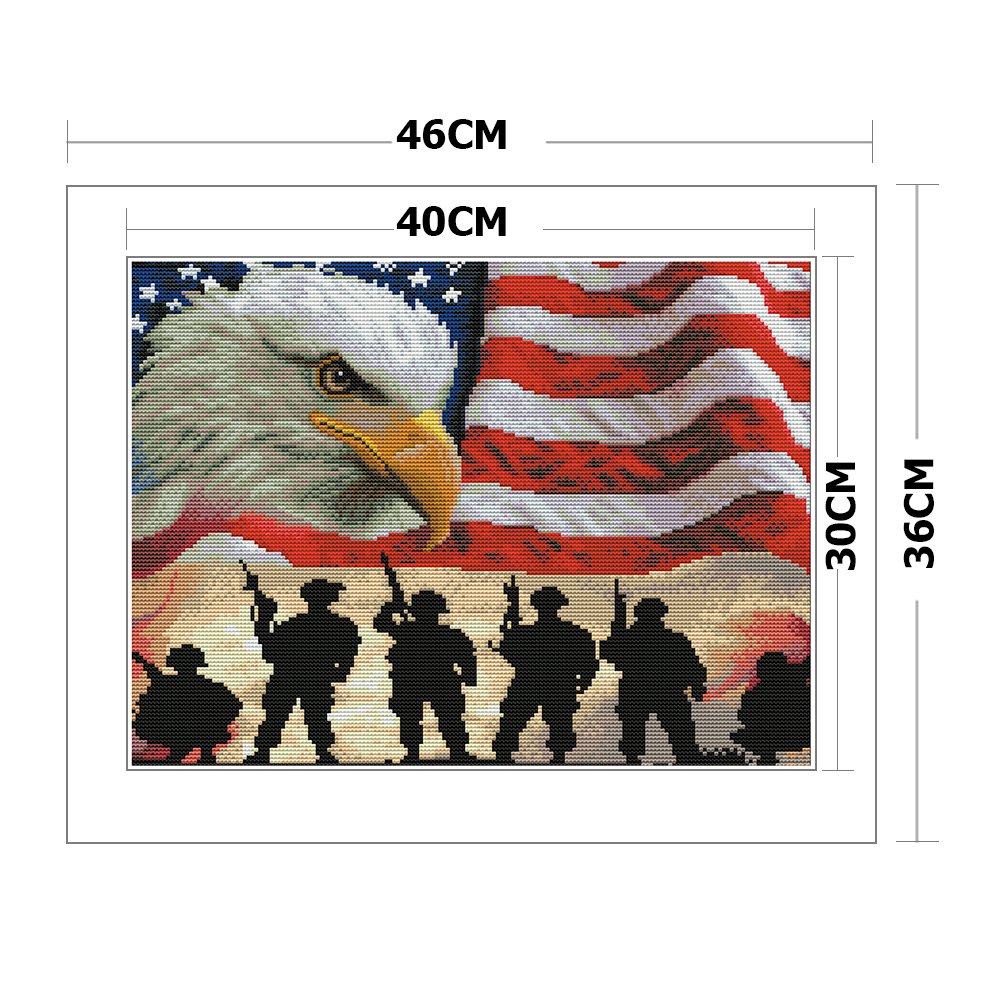 11ct Stamped Cross Stitch - Eagle(46*36cm)
