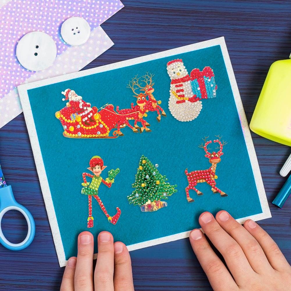 DIY Diamond Painting Christmas Cup Book Stickers