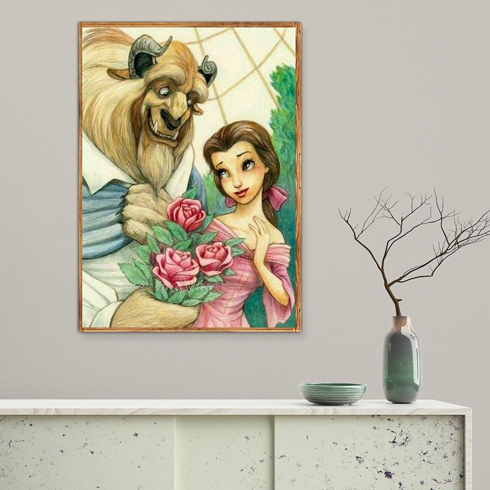 Pintura Diamante - Rodada Completa - A Bela e a Fera