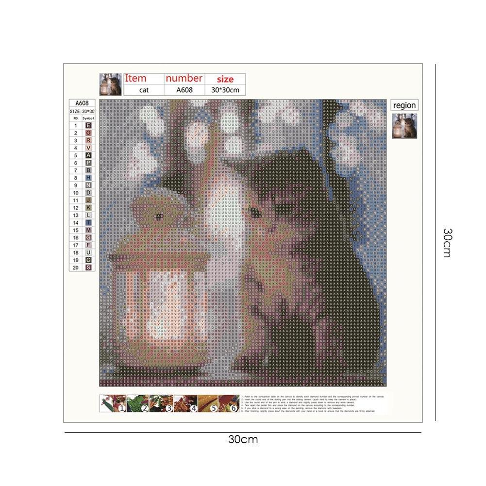 Diamond Painting - Full Round - Cat Lamp