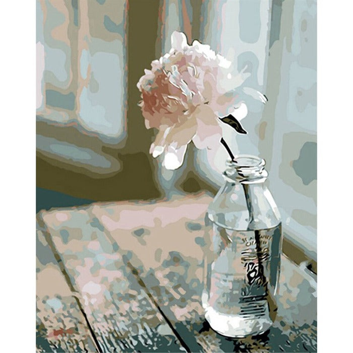 Hand Painted Drawing Acrylic Canvas Flower Wall Art Craft Decor