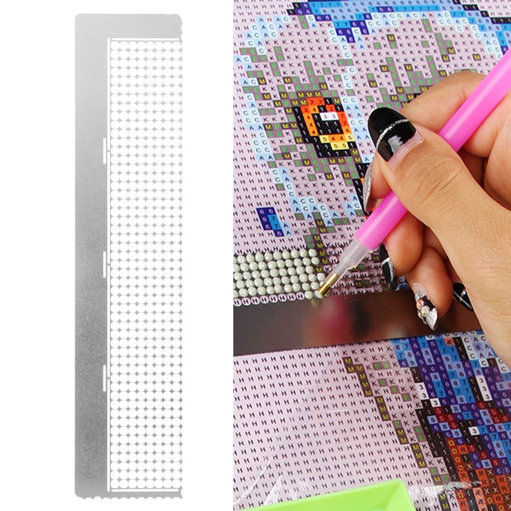 408 Holes DIY Diamond Painting Tools Round Drill Ruler