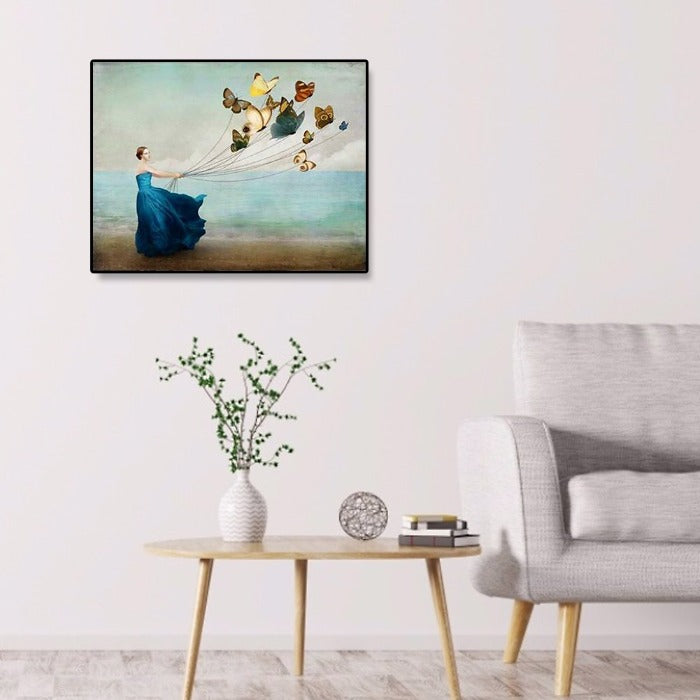 Paint By Number Wall Art Craft Decor Oil Painting Butterfly Girl (40*50cm)