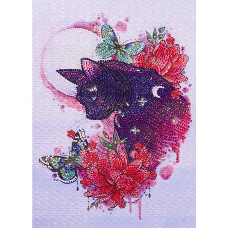 5D DIY Diamond Painting Kit Crystal Rhinestone Cat