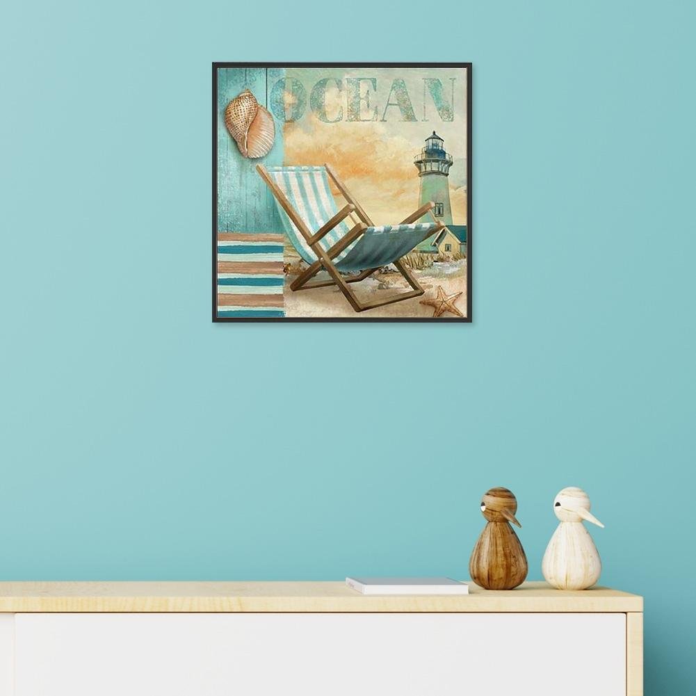 Diamond Painting - Full Round - Sea Beach Chair