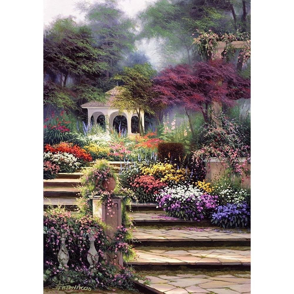 5D Diy Diamond Painting Kit Full Round Beads Quiet Path