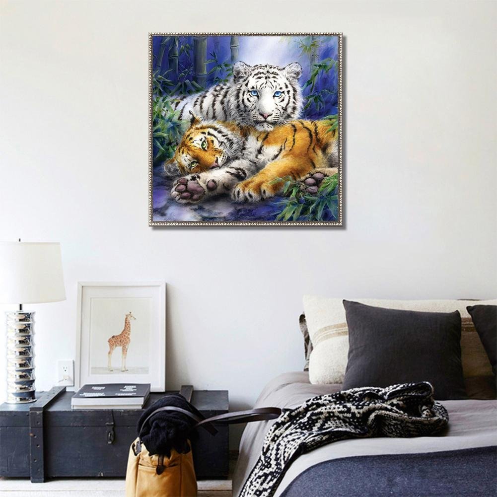 Diamond Painting - Partial Round - Tigers