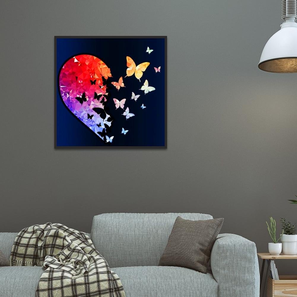Diamond Painting - Full Round - Heart Butterfly
