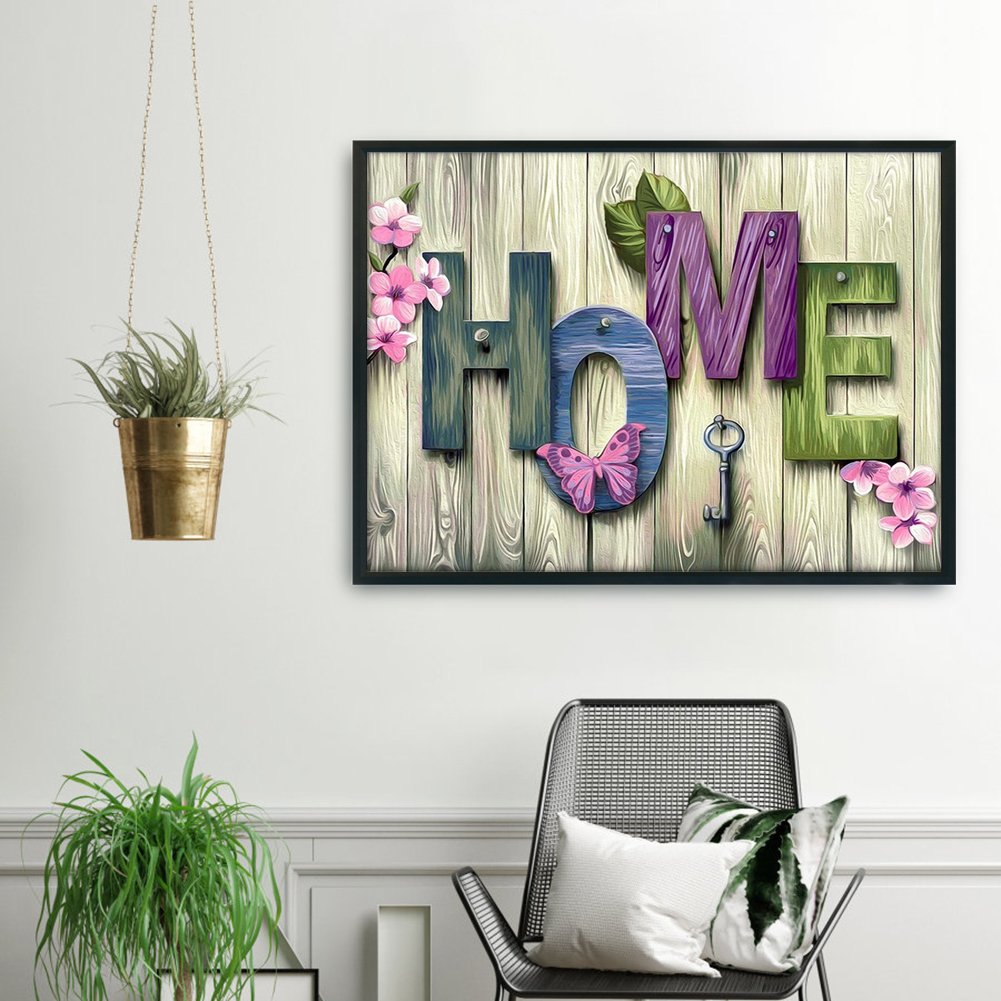 11ct Stamped Cross Stitch - Letter HOME (46*36cm)