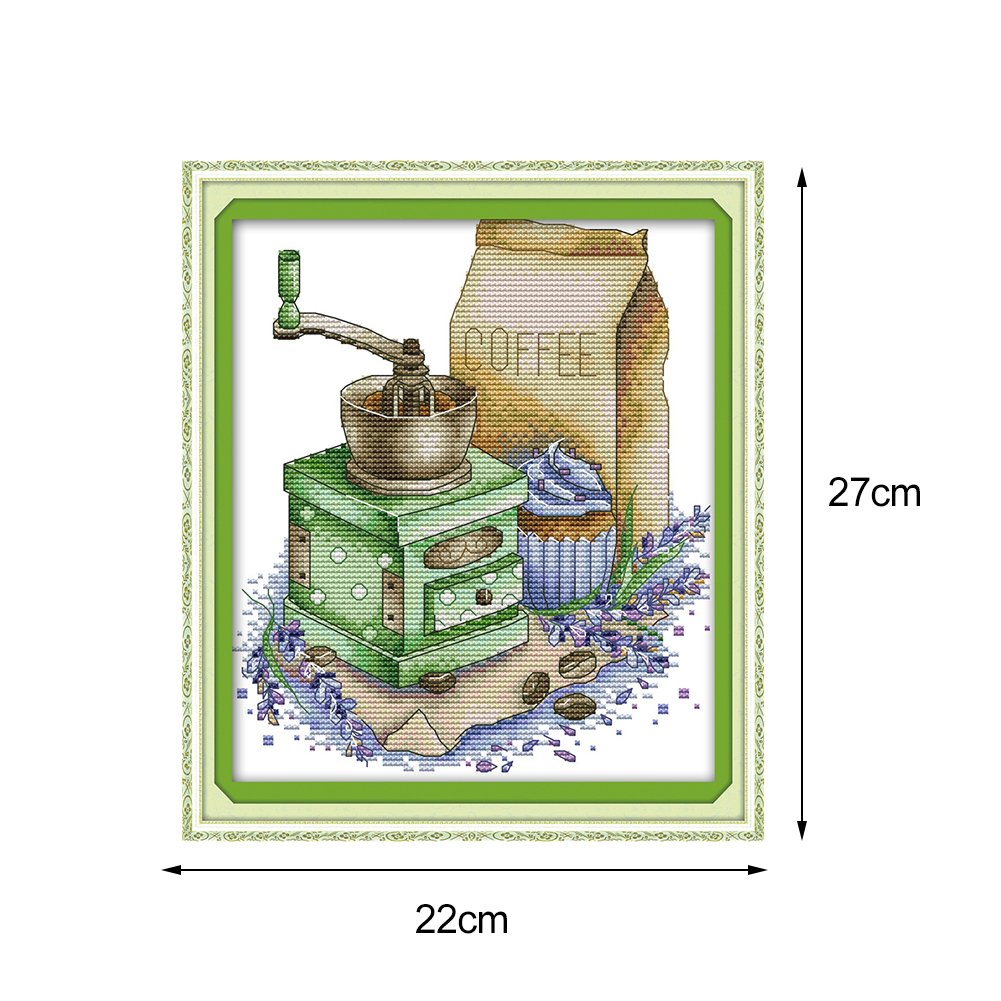 14ct Estampado Ponto Cruz - Café (27*22cm)