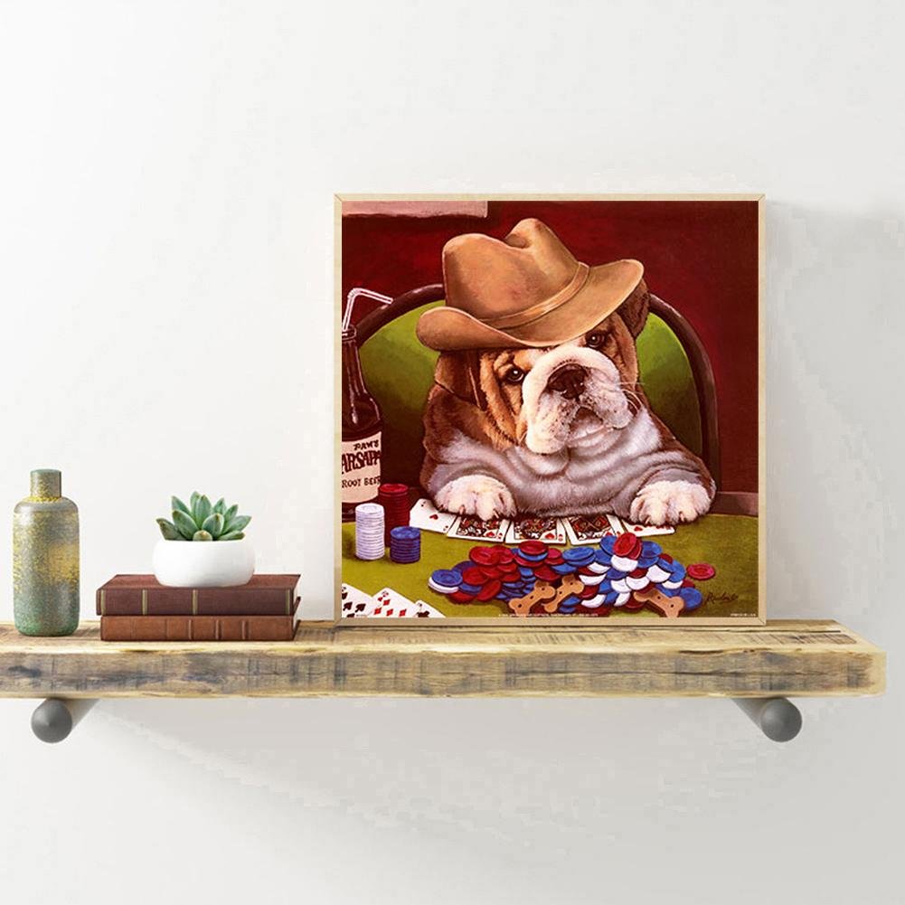 Diamond Painting - Full Round - Gambler Dog