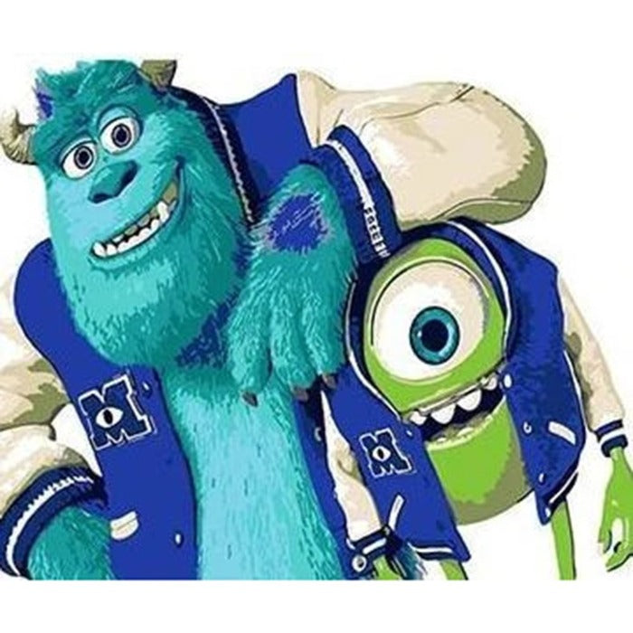 monsters university digital oil painting by numbers