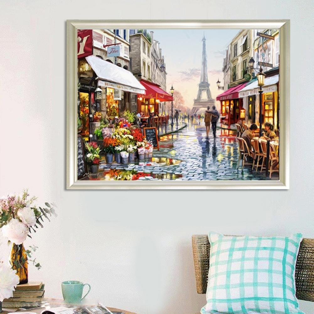 Paint By Number - Oil Painting - Paris Street Corner