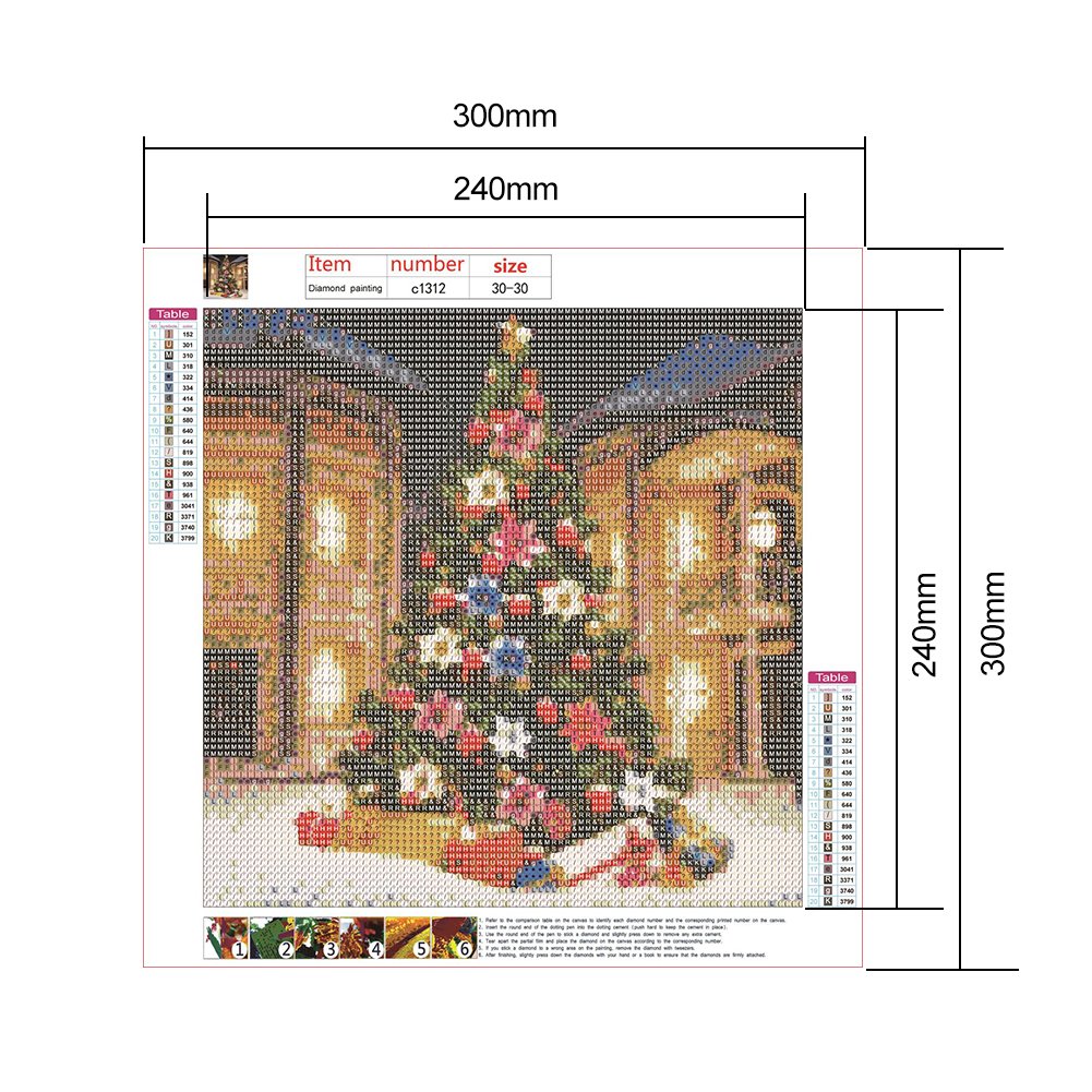 5D DIY Diamond Painting Kit - Full Round - Christmas Tree