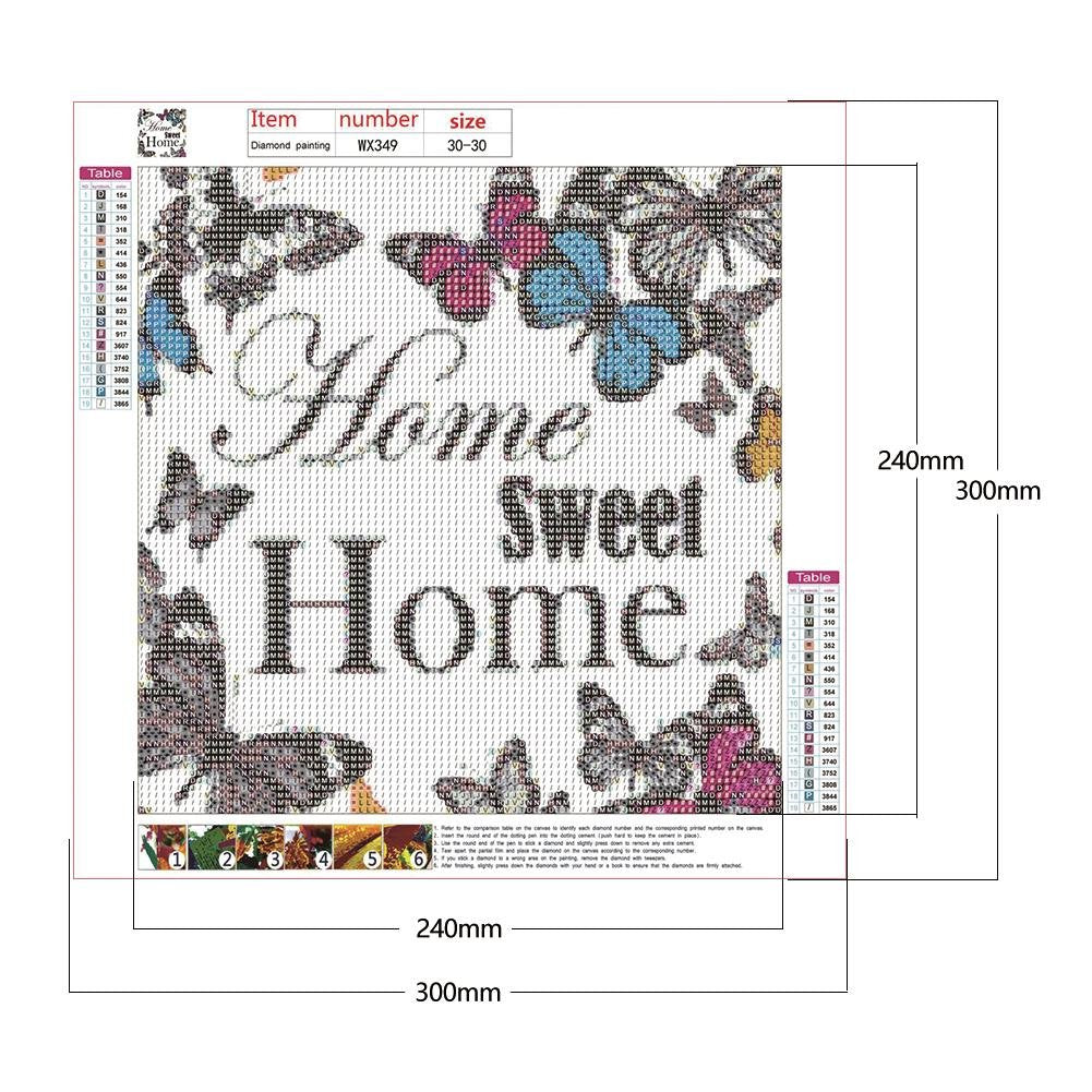 Pintura Diamante - Rodada Completa - Home Sweet Home 2