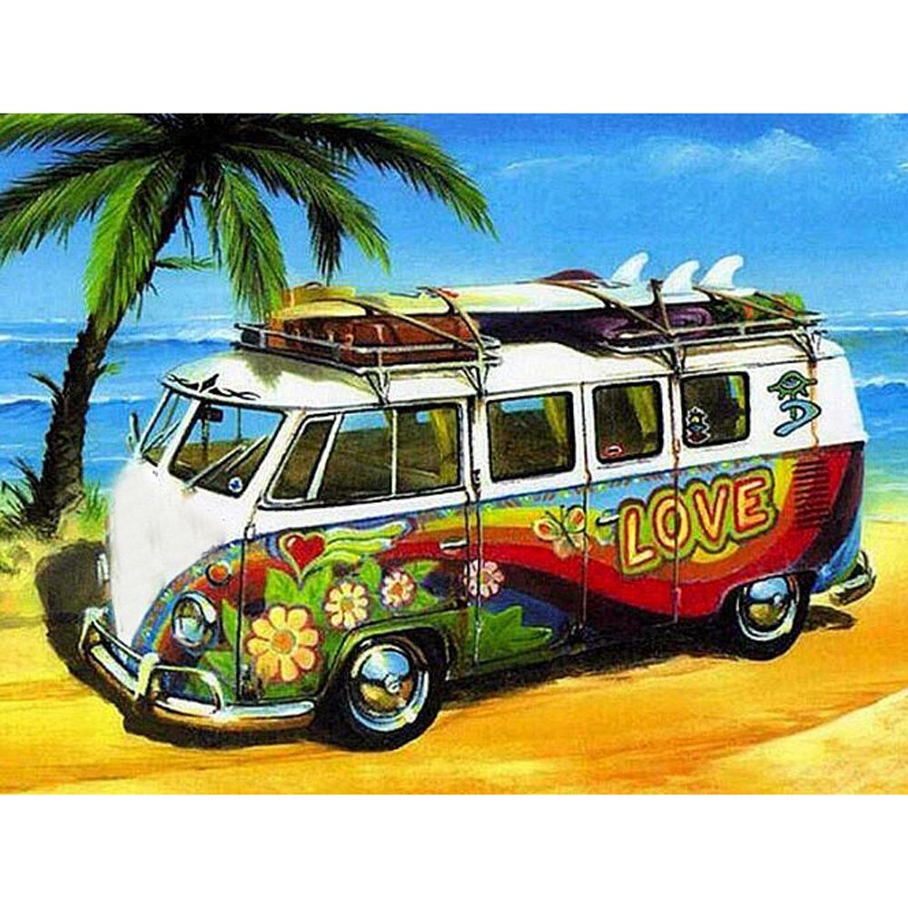 Diamond Paintings Art Full Drill Bus