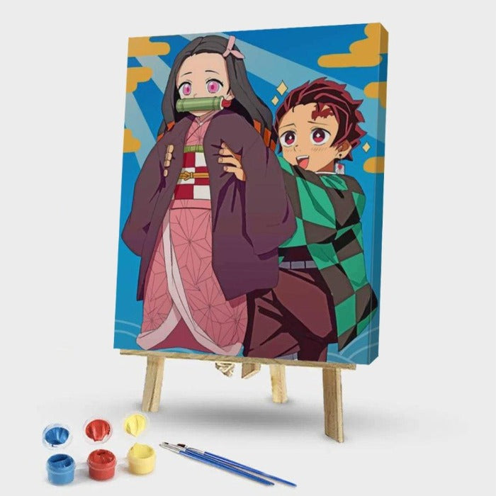 Oil Painting Picture By Numbers Anime Girl Canvas Drawing Colorful Wall Art