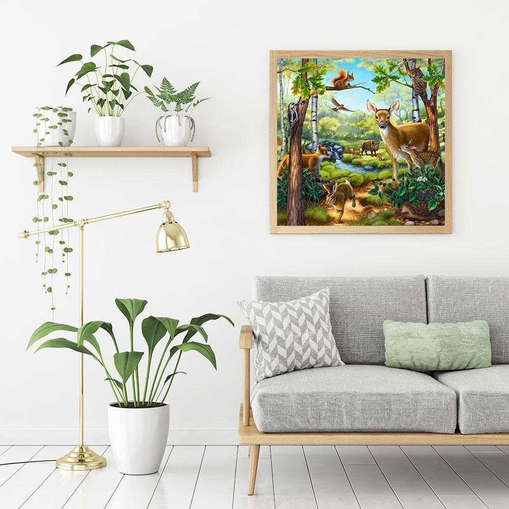 Diamond Painting - Full Round - Forest Animals World