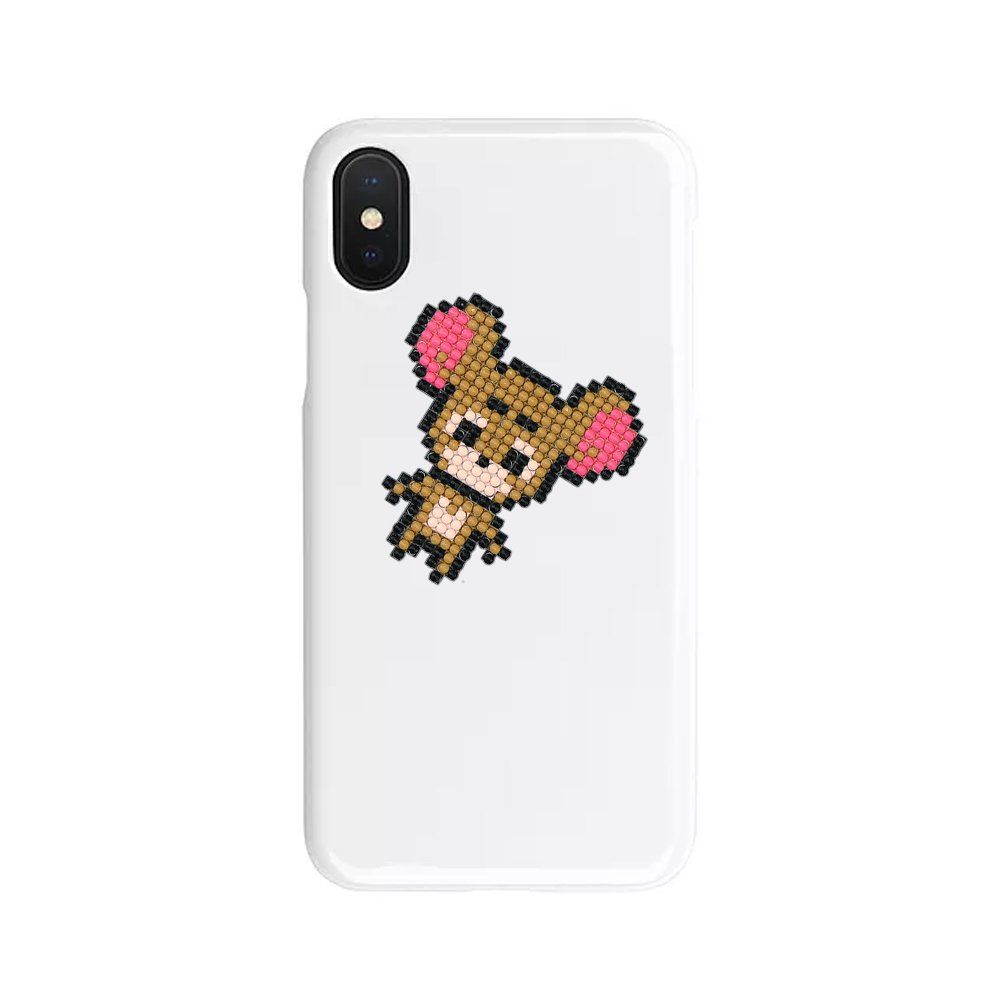 8pcs Cartoon Animal Stickers Round Diamond Painting Kit DIY Phone Decor