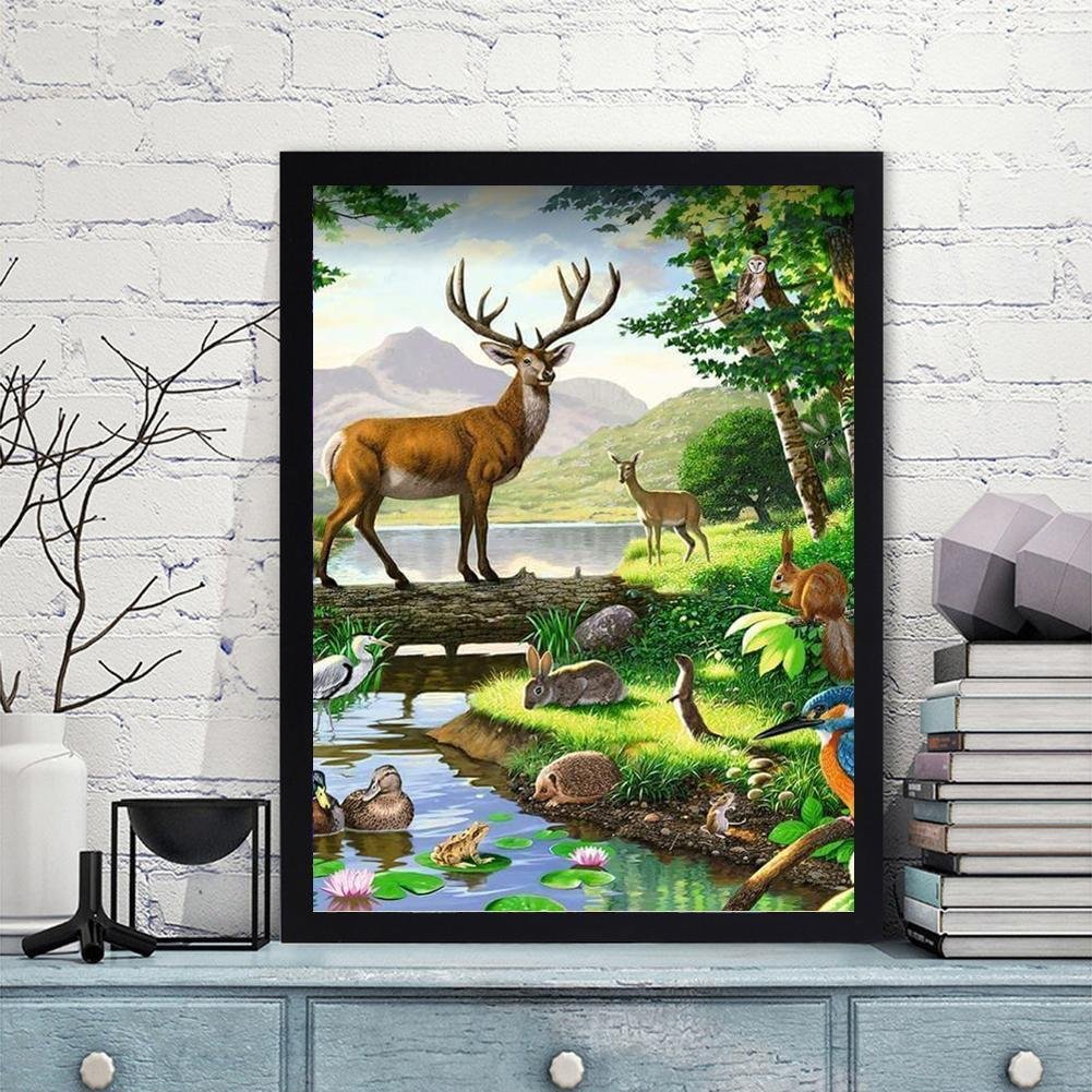 Diamond Painting - Full Round - Forest Deer C