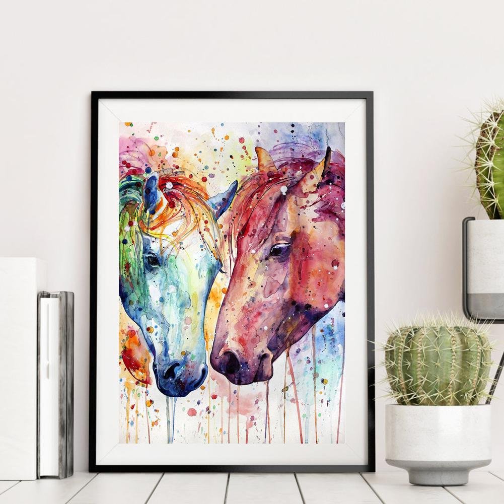 Pintura Diamante - Rodada Completa - 2 Cavalos