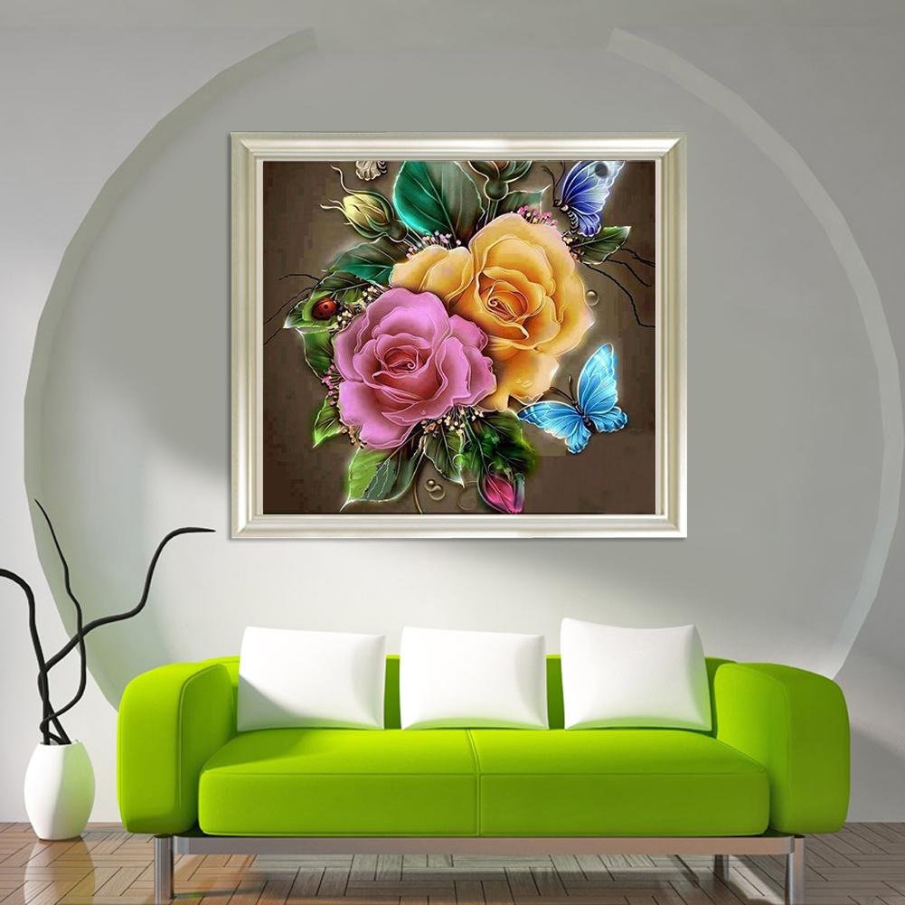 Diamond Painting kit - Partial Round - Flowers