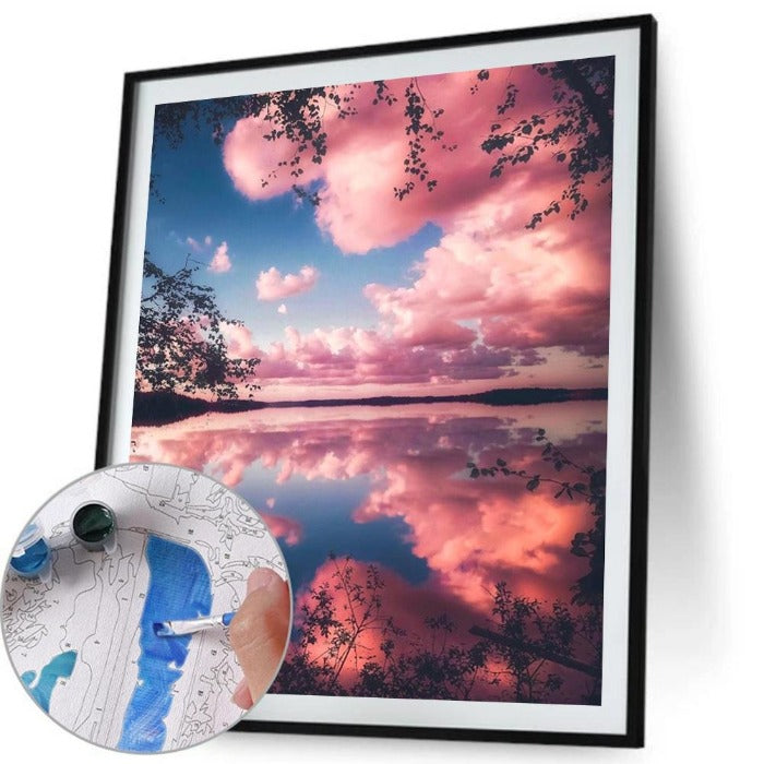 Painting By Numbers Kit Color Cloud Oil Art Picture Craft Home Wall Decor