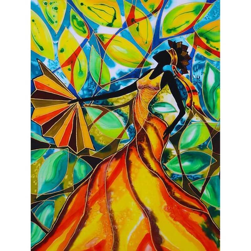 Full Round Diamond Painting Kits African Woman Abstract Picture