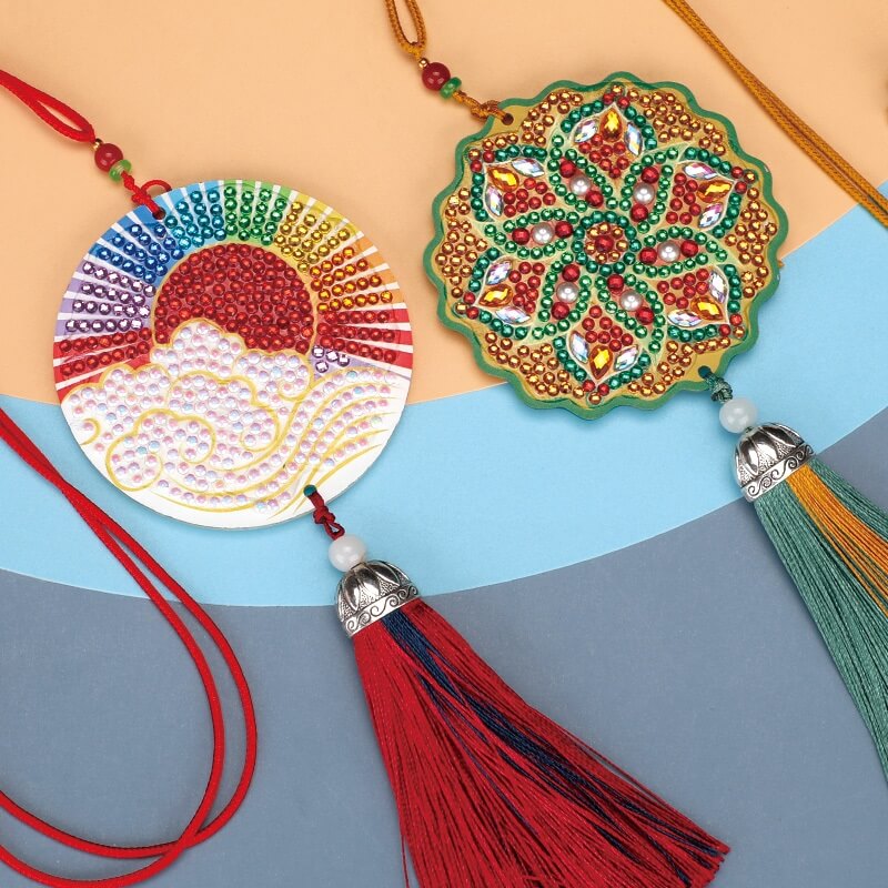 DIY Special Shaped Diamond Painting Lucky Hanging Pendant With Tassel
