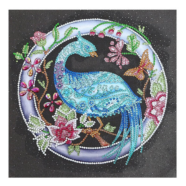 peacock diamond painting crystal rhinestones