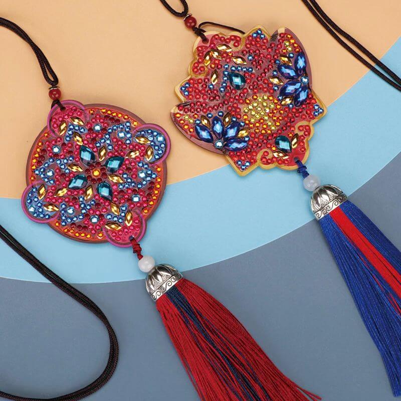 DIY Special Shaped Diamond Painting Lucky Hanging Pendant With Tassel