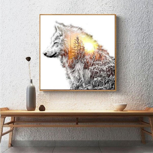 5D DIY Diamond Painting Kit - Full Round - Wolf