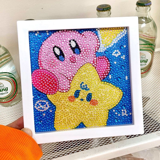 Kits de pintura de diamante de strass Kirby Crystal com / sem moldura