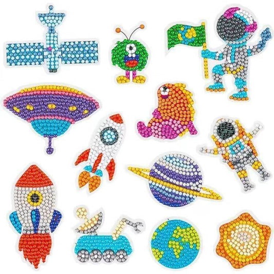 Littleduckling 5D Diamond Painting Stickers Kits for Kids 15PCS