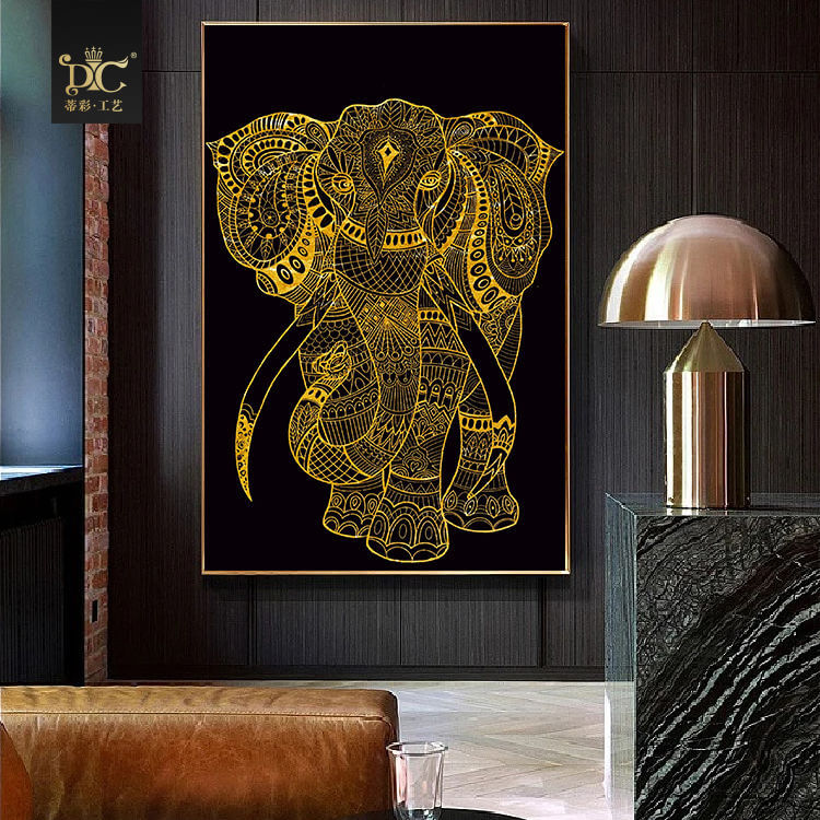 Golden Elephant AB luxurious polyester cloth diamond Painting Kits