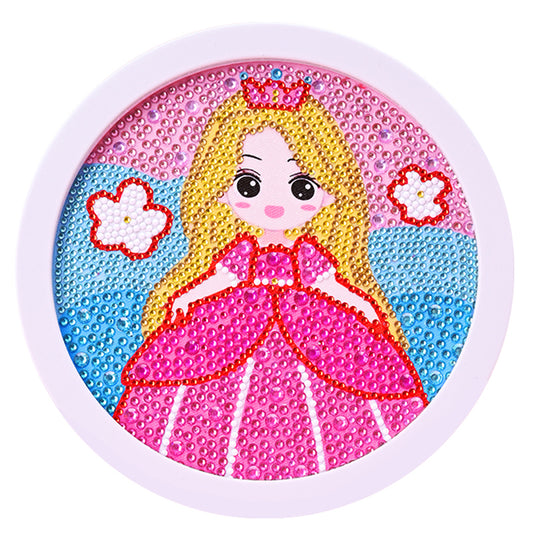 Kit de pintura de diamante princesa para crianças com/sem moldura