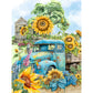 5d diamond painting tractor sunflowers