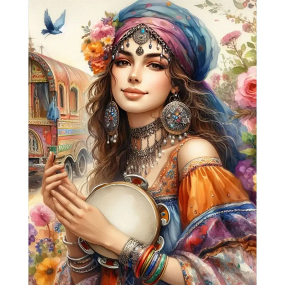 Bohemian Woman Diamond Art Kit