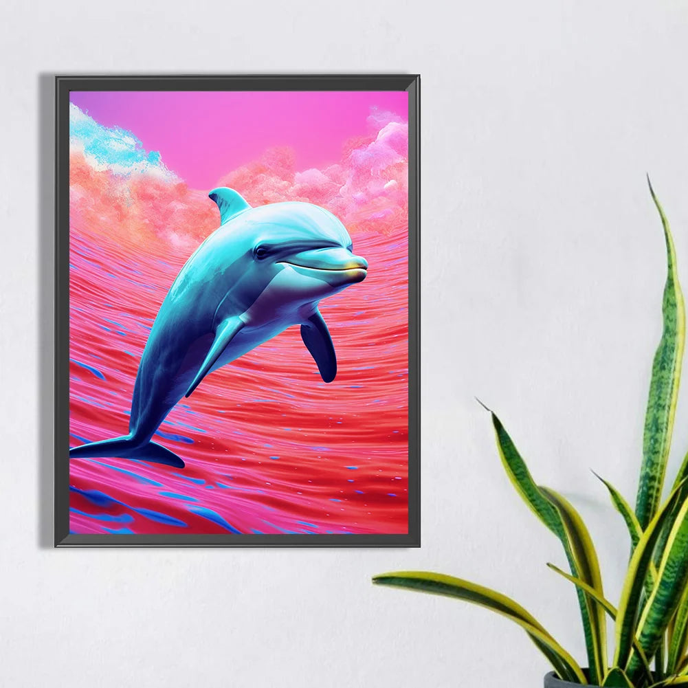 Diamond Painting - Full Round / Square - Dolphin & Red Sea
